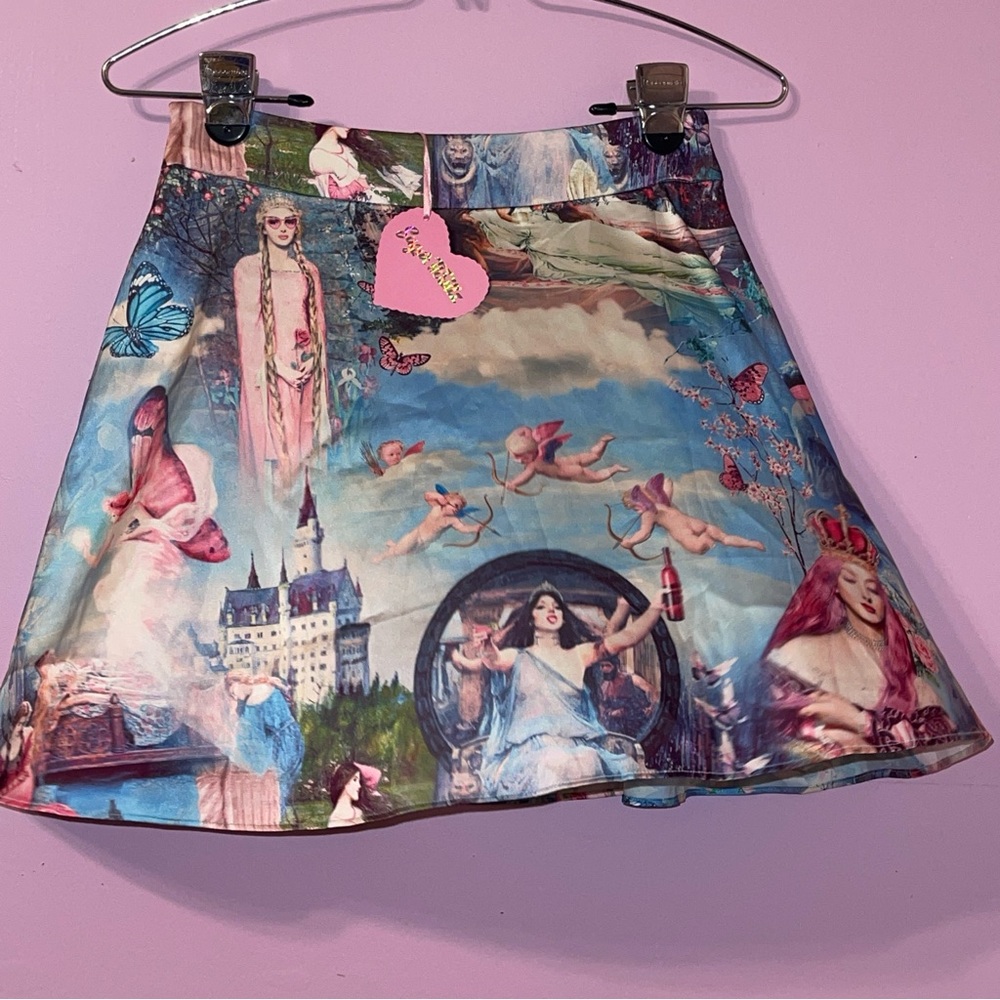 Dolls kill sugar thrillz fairycore fairy cottage renaissance fantasy skirt - Picture 3 of 5